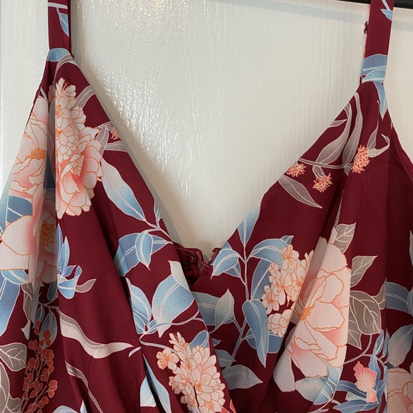 Beautiful burgundy floral dress M city chic - Picture 5 of 12